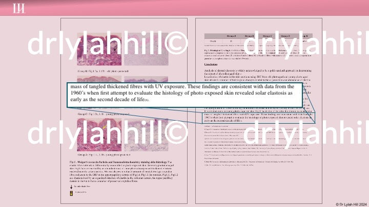 Dr Lylah Hill Histological Research: Young Vs Mature Skin