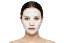 Horizontal composition luxury model with mask
